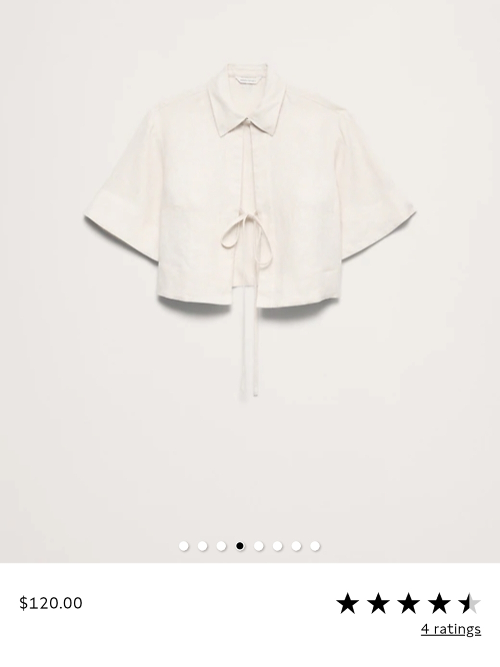 Banana Republic Linen Front Tie Shirt
